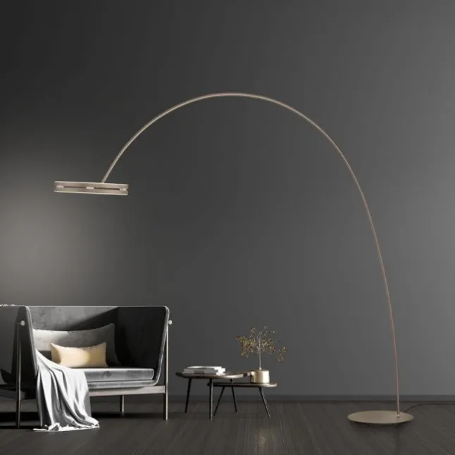 Paul Neuhaus LED Bogenlampe PURE Loop-Bow, bronce, Stehleuchte, dimmbar,