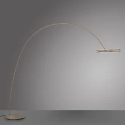 Paul Neuhaus LED Bogenlampe PURE Loop-Bow, bronce, Stehleuchte, dimmbar,