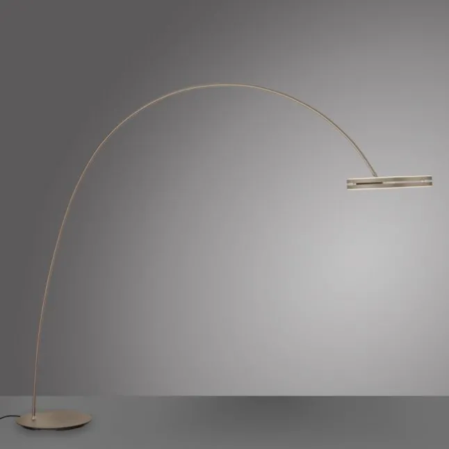 Paul Neuhaus LED Bogenlampe PURE Loop-Bow, bronce, Stehleuchte, dimmbar,