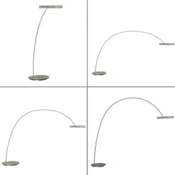 Paul Neuhaus LED Bogenlampe PURE Loop-Bow, bronce, Stehleuchte, dimmbar,