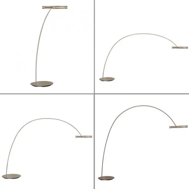 Paul Neuhaus LED Bogenlampe PURE Loop-Bow, bronce, Stehleuchte, dimmbar,