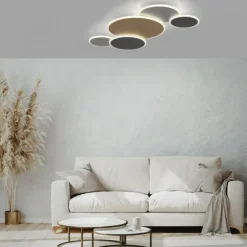 Paul Neuhaus LED Deckenleuchte Q-PIATO mehrfarbig 5 flammig rund Smart Home