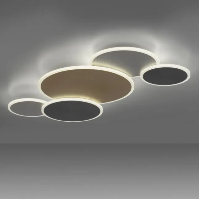 Paul Neuhaus LED Deckenleuchte Q-PIATO mehrfarbig 5 flammig rund Smart Home