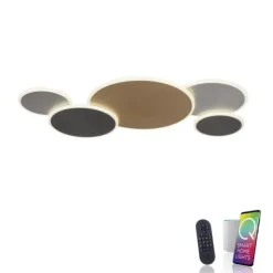 Paul Neuhaus LED Deckenleuchte Q-PIATO mehrfarbig 5 flammig rund Smart Home