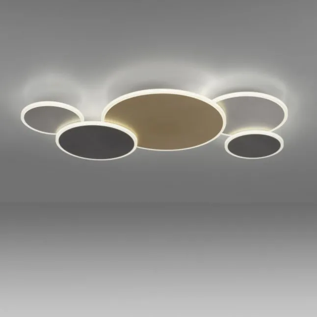 Paul Neuhaus LED Deckenleuchte Q-PIATO mehrfarbig 5 flammig rund Smart Home