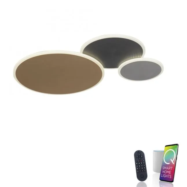 Paul Neuhaus LED Deckenleuchte Q-PIATO mehrfarbig 3 flamig rund Smart Home