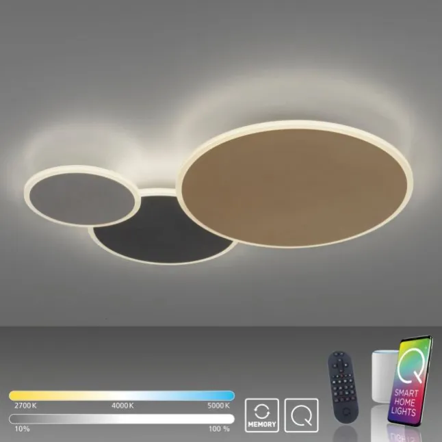Paul Neuhaus LED Deckenleuchte Q-PIATO mehrfarbig 3 flamig rund Smart Home