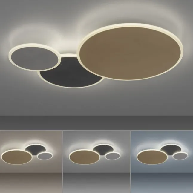 Paul Neuhaus LED Deckenleuchte Q-PIATO mehrfarbig 3 flamig rund Smart Home
