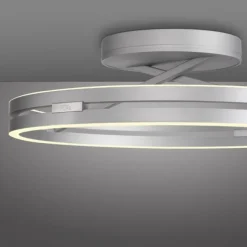 Paul Neuhaus LED Deckenleuchte PURE Loop stone (alu) Fernbedienung