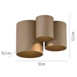 Paul Neuhaus LED Deckenleuchte PURE Point, bronce, Indoor dimmbar