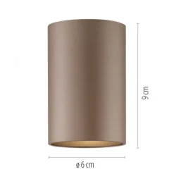 Paul Neuhaus LED Deckenleuchte PURE Point, bronce, Indoor, dimmbar