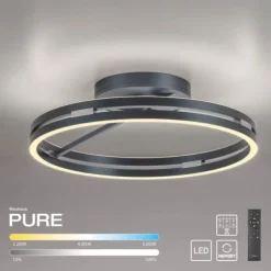 Paul Neuhaus LED Deckenleuchte PURE Loop mystic grey Fernbedienung