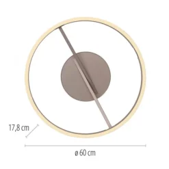 Paul Neuhaus LED Deckenleuchte PURE Loop, bronce, dimmbar, Funk-FB