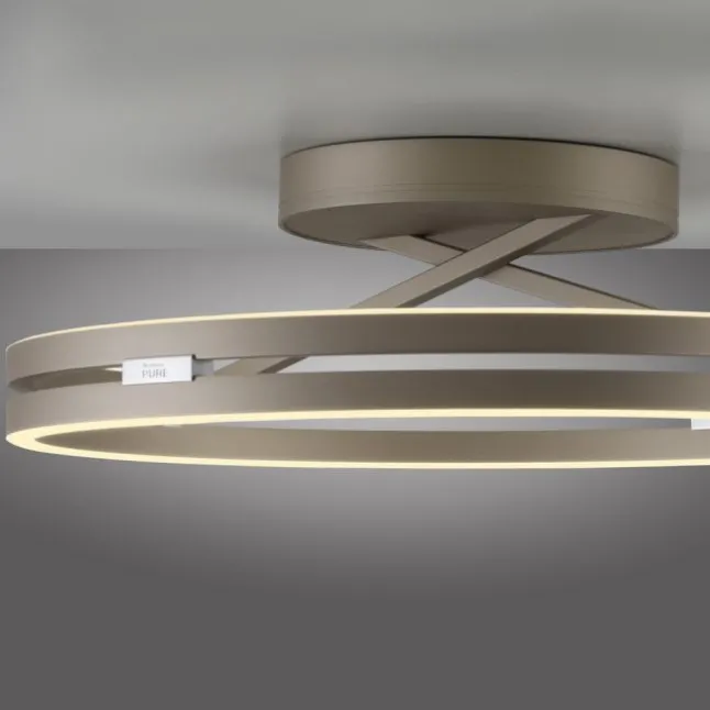 Paul Neuhaus LED Deckenleuchte PURE Loop, bronce, dimmbar, Funk-FB