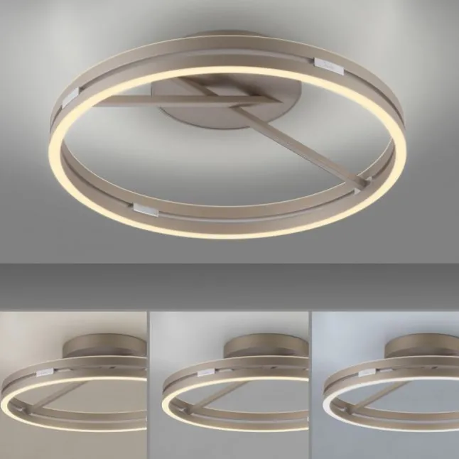 Paul Neuhaus LED Deckenleuchte PURE Loop, bronce, dimmbar, Funk-FB