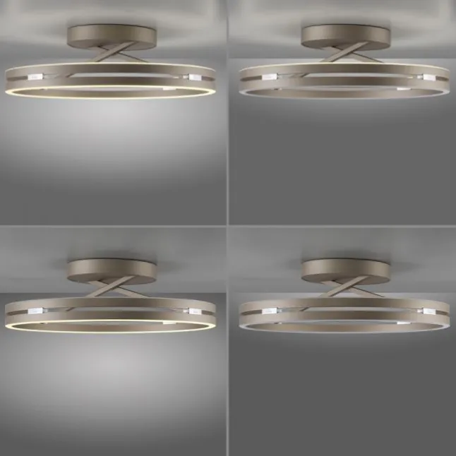 Paul Neuhaus LED Deckenleuchte PURE Loop, bronce, dimmbar, Funk-FB