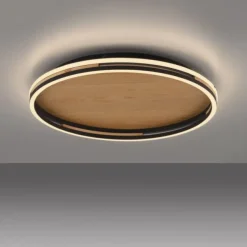 Paul Neuhaus LED Deckenleuchte SVEJA, Holz-natur