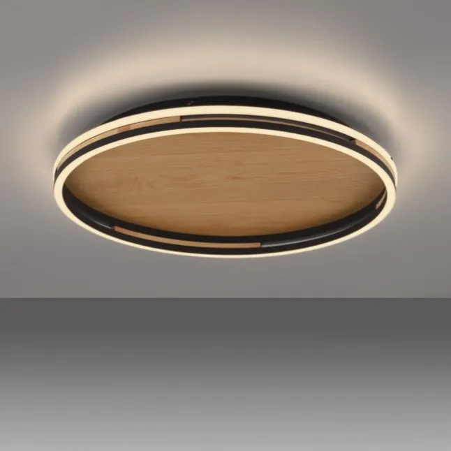 Paul Neuhaus LED Deckenleuchte SVEJA, Holz-natur