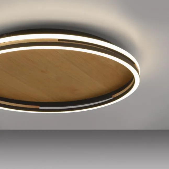 Paul Neuhaus LED Deckenleuchte SVEJA, Holz-natur