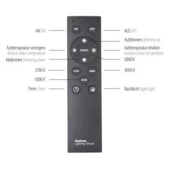Paul Neuhaus LED Deckenleuchte PURE Lines Round graphite 70cm CCT Fernbedienung