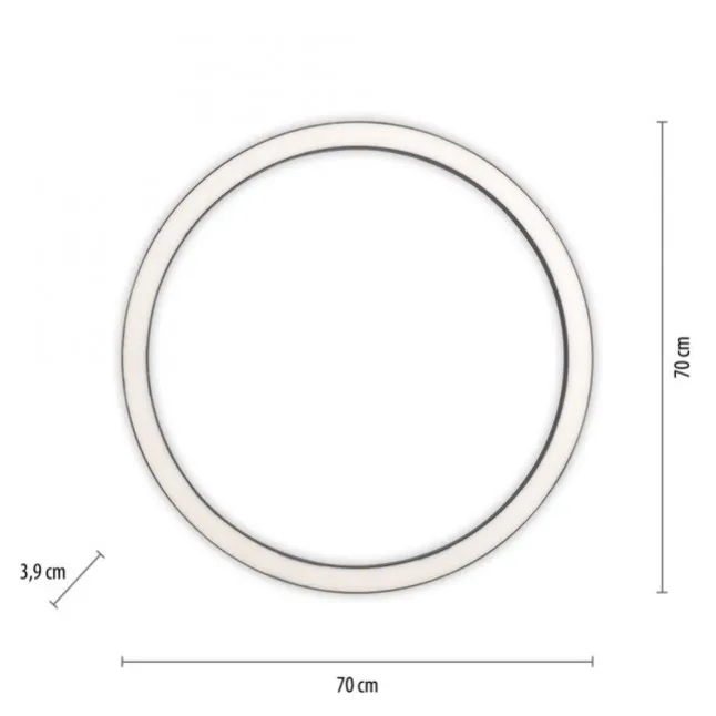 Paul Neuhaus LED Deckenleuchte PURE Lines Round graphite 70cm CCT Fernbedienung