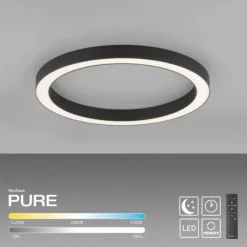 Paul Neuhaus LED Deckenleuchte PURE Lines Round graphite 50cm dimmbar CCT