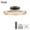 Paul Neuhaus LED Deckenleuchte PURE Loop black-pearl/ivory-gold Fernbedienung