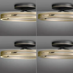 Paul Neuhaus LED Deckenleuchte PURE Loop black-pearl/ivory-gold Fernbedienung