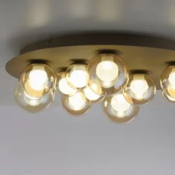 Paul Neuhaus LED Deckenleuchte PURE Popup, bronce, dimmbar, Funk-FB, Memoryfunktion