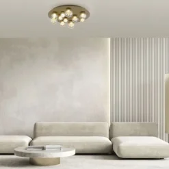 Paul Neuhaus LED Deckenleuchte PURE Popup, bronce, dimmbar, Funk-FB, Memoryfunktion