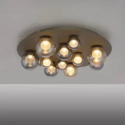 Paul Neuhaus LED Deckenleuchte PURE Popup, bronce, dimmbar, Funk-FB, Memoryfunktion