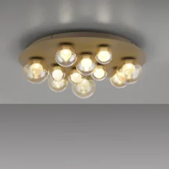 Paul Neuhaus LED Deckenleuchte PURE Popup, bronce, dimmbar, Funk-FB, Memoryfunktion