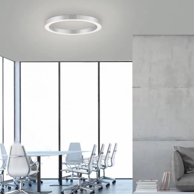 Paul Neuhaus LED Deckenleuchte PURE Lines Round diamond (alu) 50cm CCT Fernbedienung