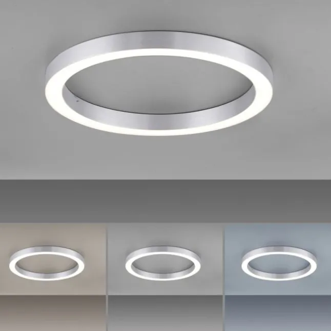 Paul Neuhaus LED Deckenleuchte PURE Lines Round diamond (alu) 50cm CCT Fernbedienung
