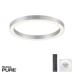 Paul Neuhaus LED Deckenleuchte PURE Lines Round diamond (alu) 50cm CCT Fernbedienung