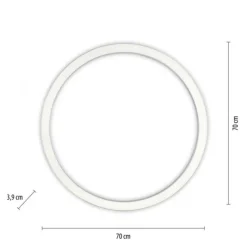 Paul Neuhaus LED Deckenleuchte PURE Lines Round diamond (alu) 70x70 CCT Fernbedienung