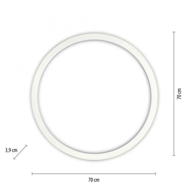 Paul Neuhaus LED Deckenleuchte PURE Lines Round diamond (alu) 70x70 CCT Fernbedienung
