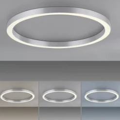 Paul Neuhaus LED Deckenleuchte PURE Lines Round diamond (alu) 70x70 CCT Fernbedienung