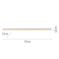 Paul Neuhaus LED Deckenleuchte PURE Lines Straight, snow