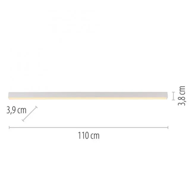 Paul Neuhaus LED Deckenleuchte PURE Lines Straight, snow