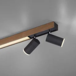Paul Neuhaus LED Deckenleuchte PURE Lines Spot oak/graphite dimmbar CCT drehbar