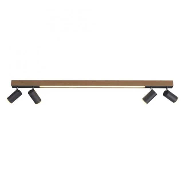 Paul Neuhaus LED Deckenleuchte PURE Lines Spot oak/graphite dimmbar CCT drehbar