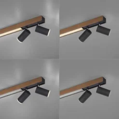 Paul Neuhaus LED Deckenleuchte PURE Lines Spot oak/graphite dimmbar CCT drehbar