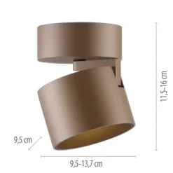 Paul Neuhaus LED Deckenleuchte PURE Cup, bronce, dimmbar, dreh- und schwenkbar