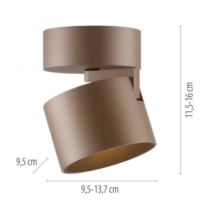 Paul Neuhaus LED Deckenleuchte PURE Cup, bronce, dimmbar, dreh- und schwenkbar