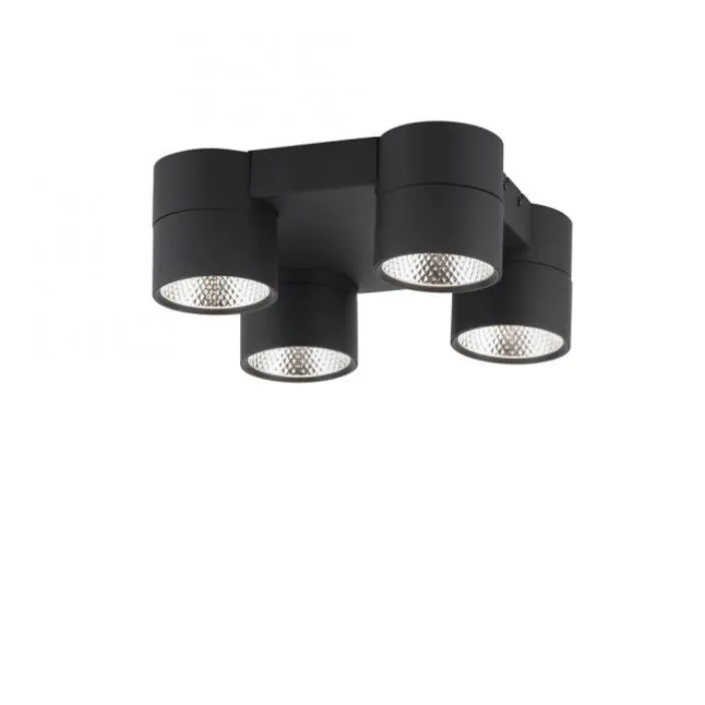 Paul Neuhaus LED Deckenleuchte PURE Nola schwarz 4 flammig drehbar dimmbar