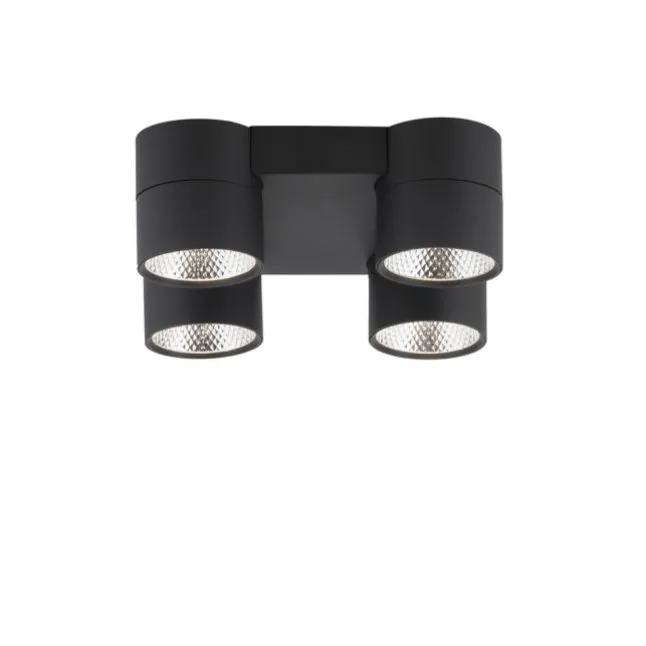 Paul Neuhaus LED Deckenleuchte PURE Nola schwarz 4 flammig drehbar dimmbar