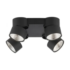 Paul Neuhaus LED Deckenleuchte PURE Nola schwarz 4 flammig drehbar dimmbar