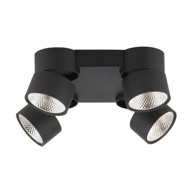 Paul Neuhaus LED Deckenleuchte PURE Nola schwarz 4 flammig drehbar dimmbar