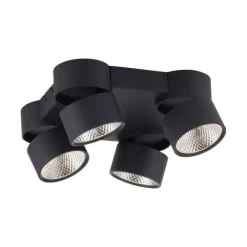 Paul Neuhaus LED Deckenleuchte PURE Nola schwarz 4 flammig drehbar dimmbar